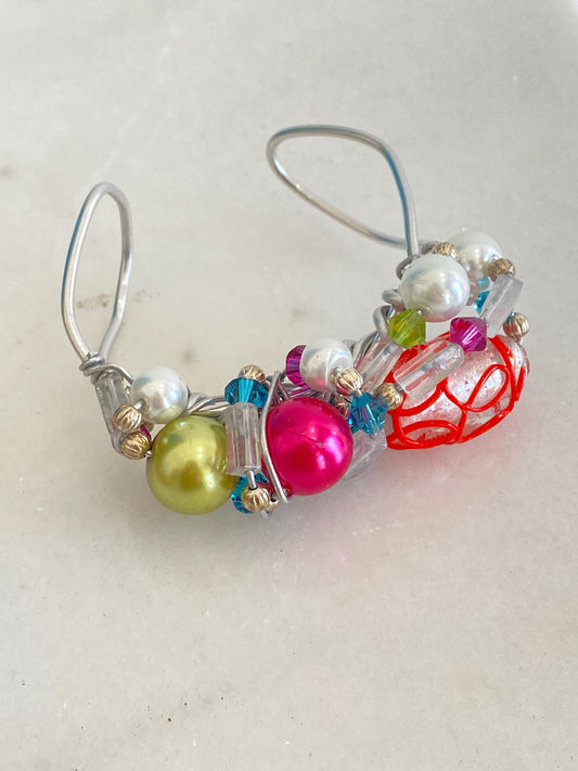 Aluminum Bracelet with Colorful Beads