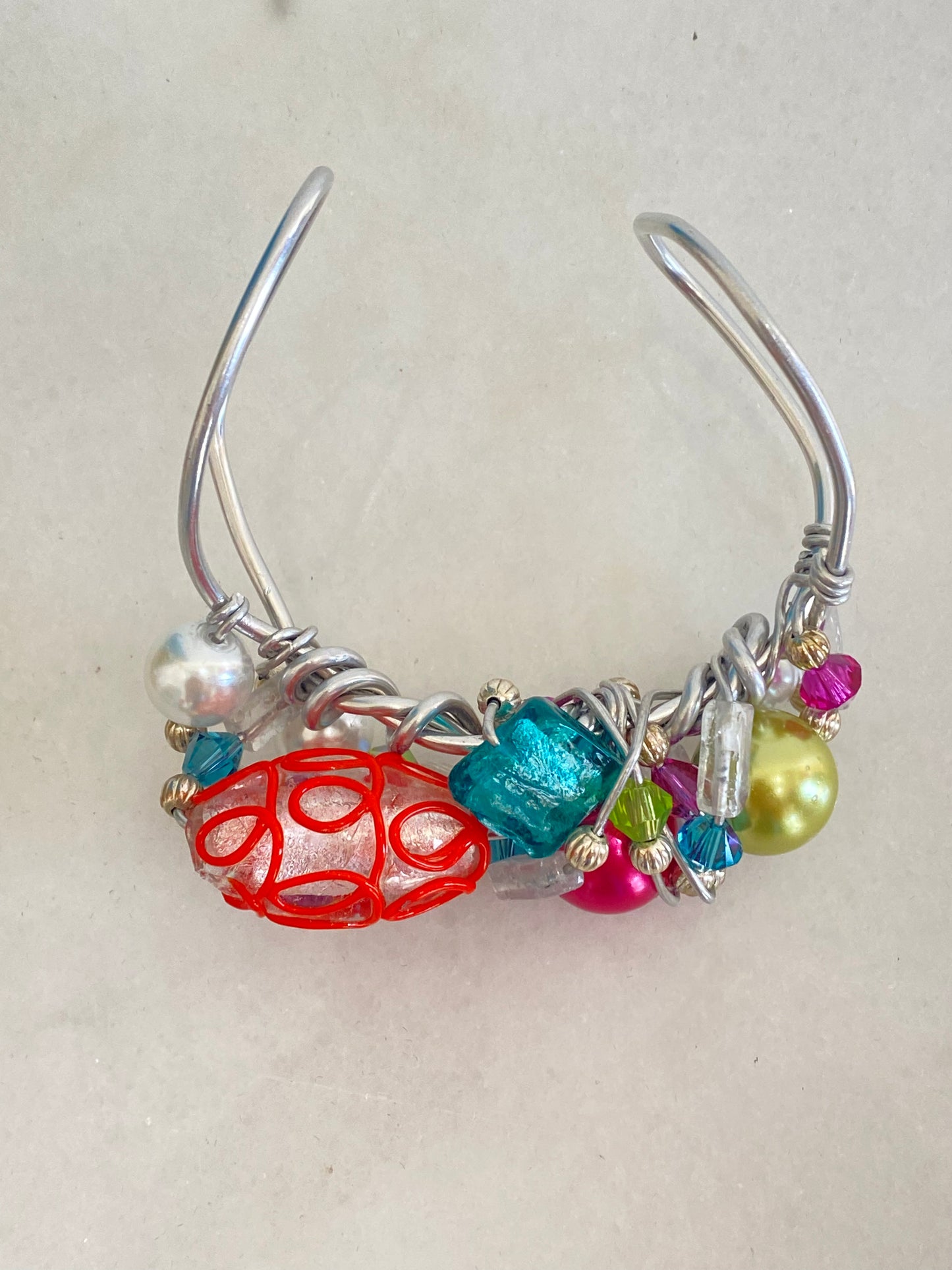 Aluminum Bracelet with Colorful Beads
