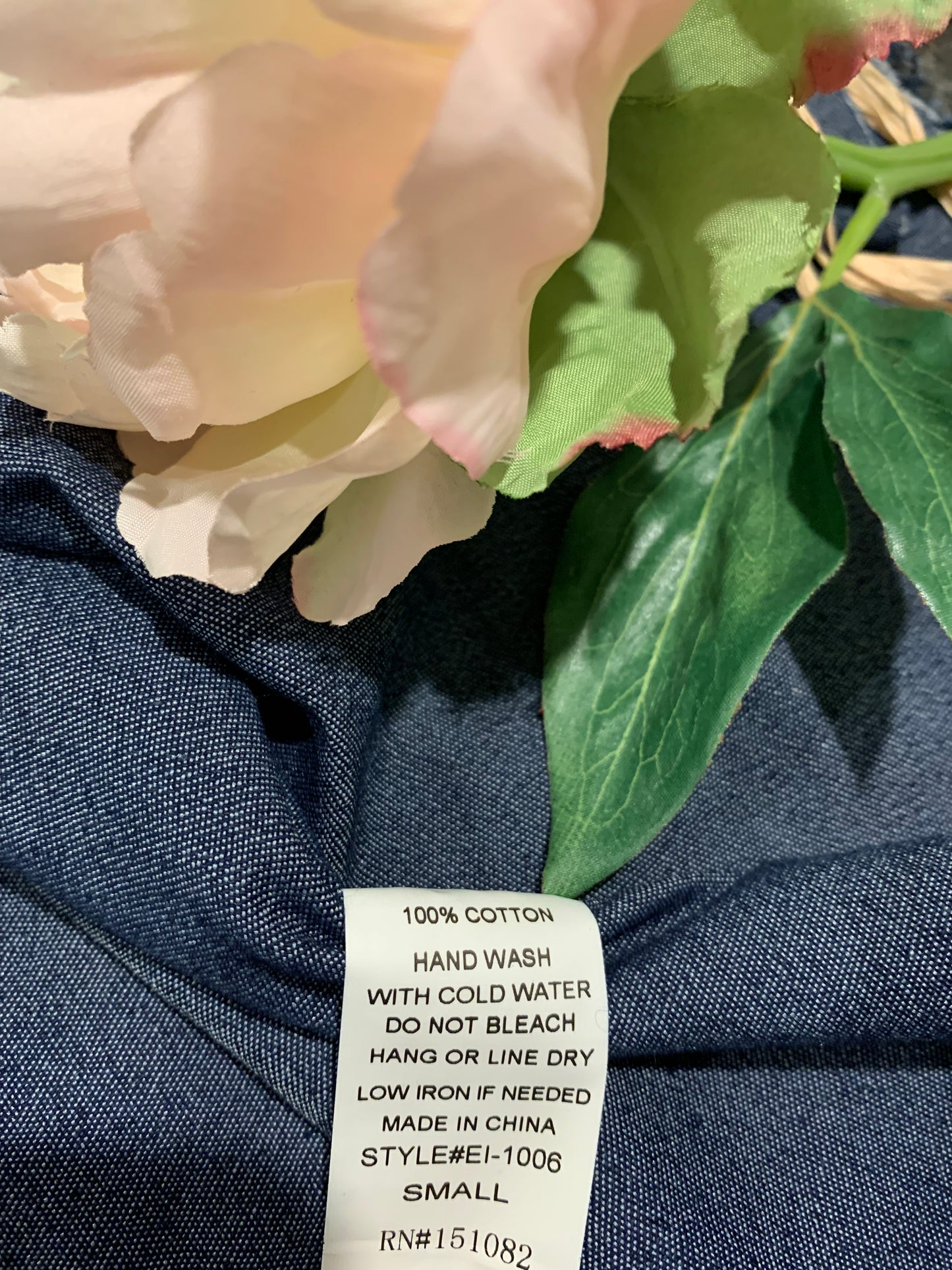 Eien High Low Denim Top NWOT
