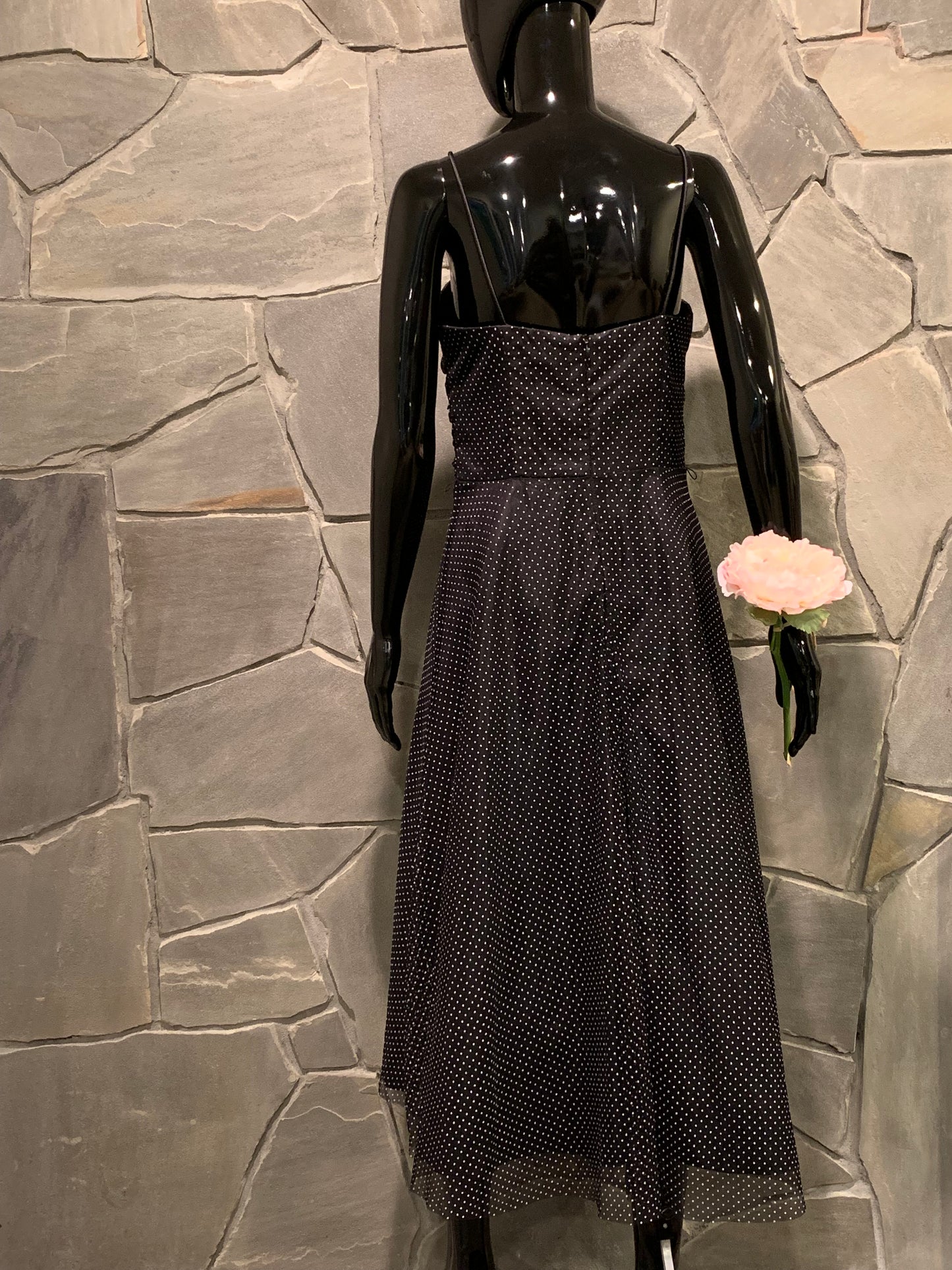 Onyx Nite Polka Dot Midi Dress