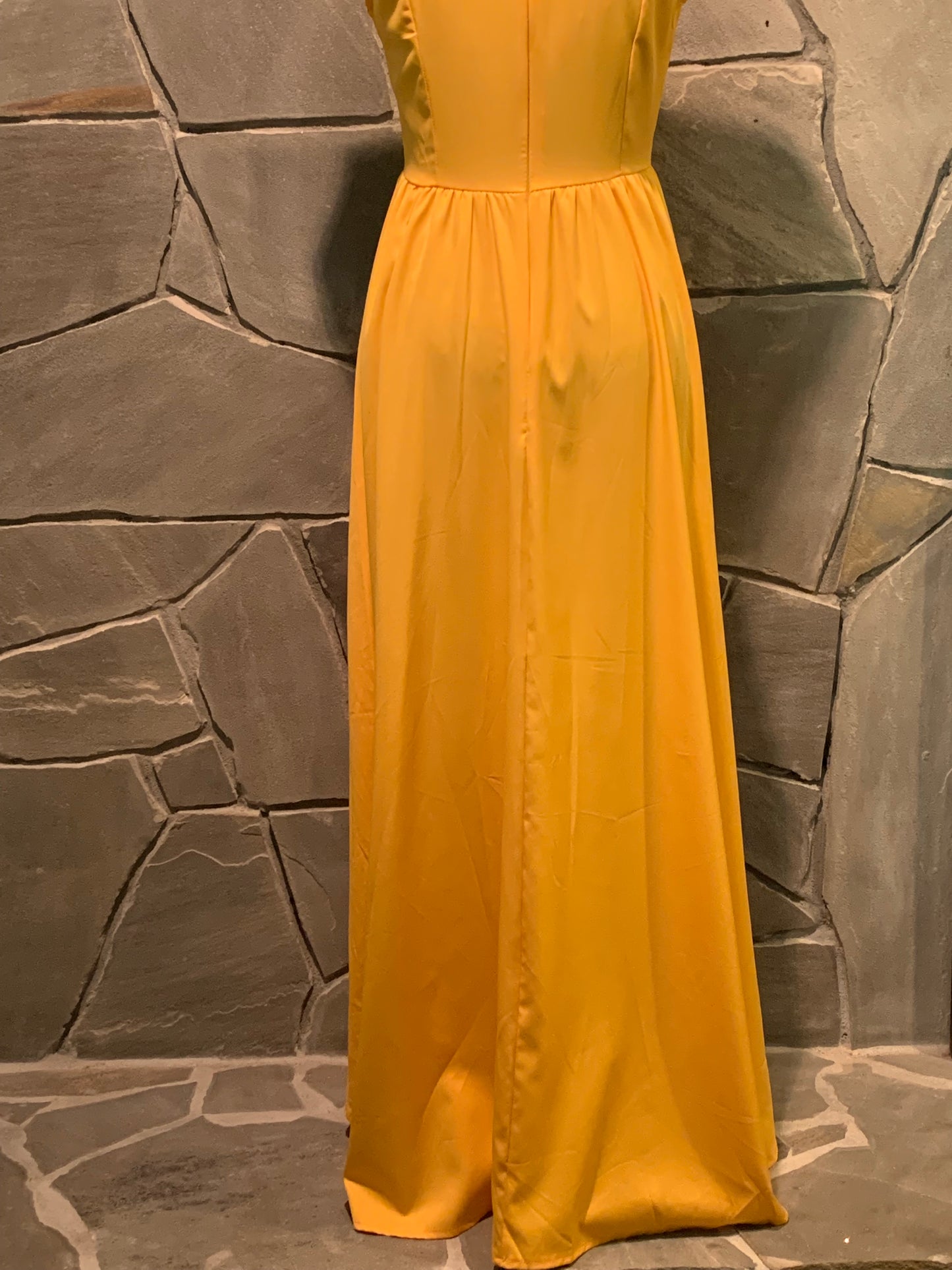 Gold High Low A-line Dress