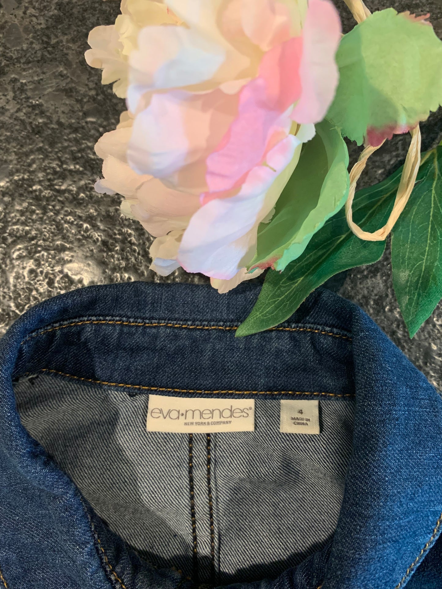 Eva Mendes New York & Company Denim Jumpsuit
