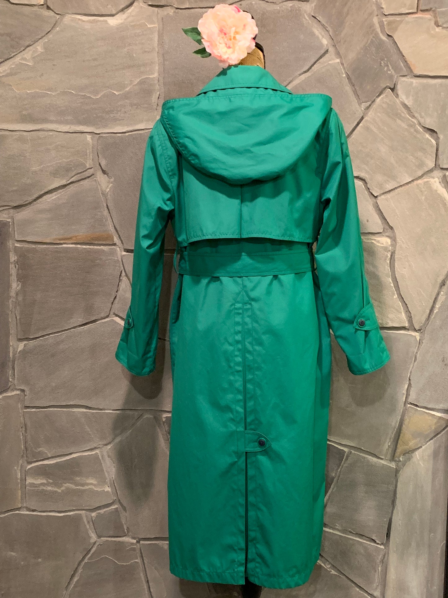 Towne By London Fog Green Trench Coat
