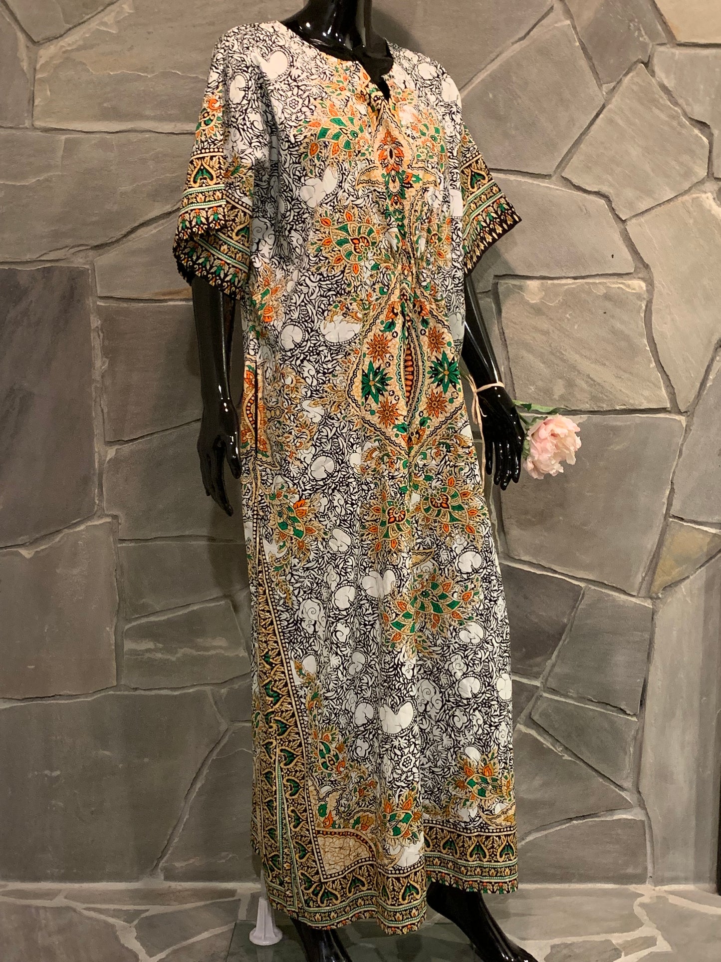 Mama & Papa Kaftan Ethnic Print Maxi Dress