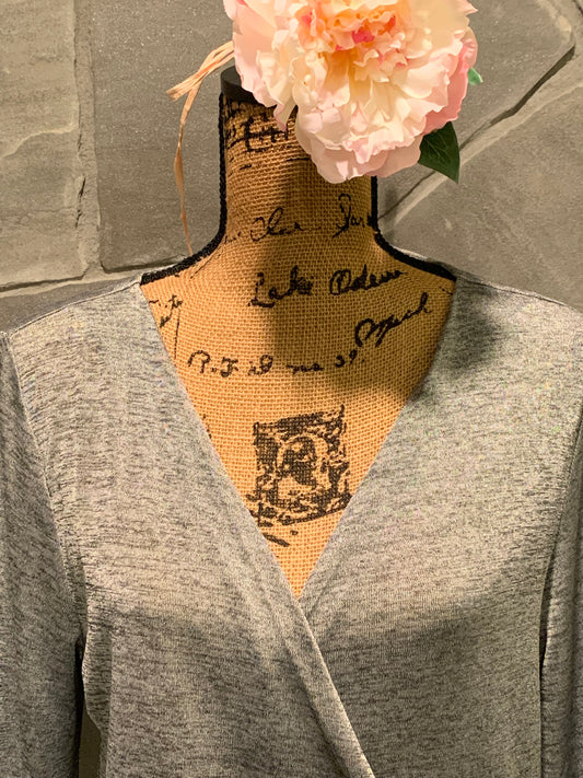 White House Black Market Heather Gray Tunic NWT