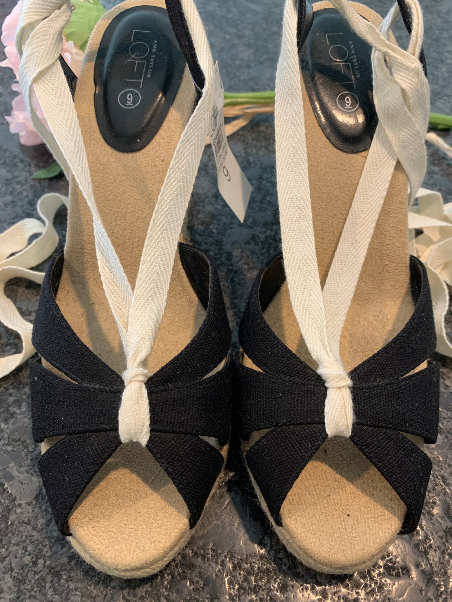 Ann Taylor Loft Black Espadrilles (NWT)