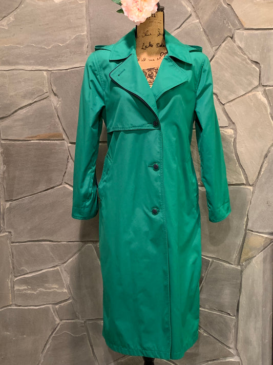 Towne By London Fog Green Trench Coat