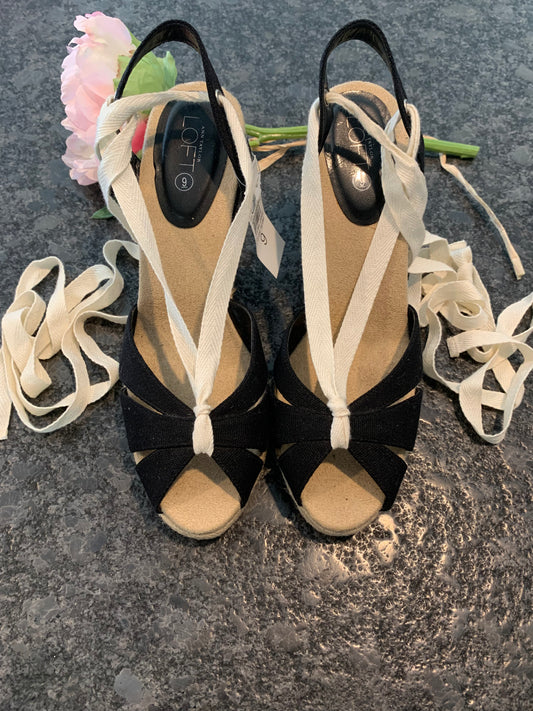 Ann Taylor Loft Black Espadrilles (NWT)