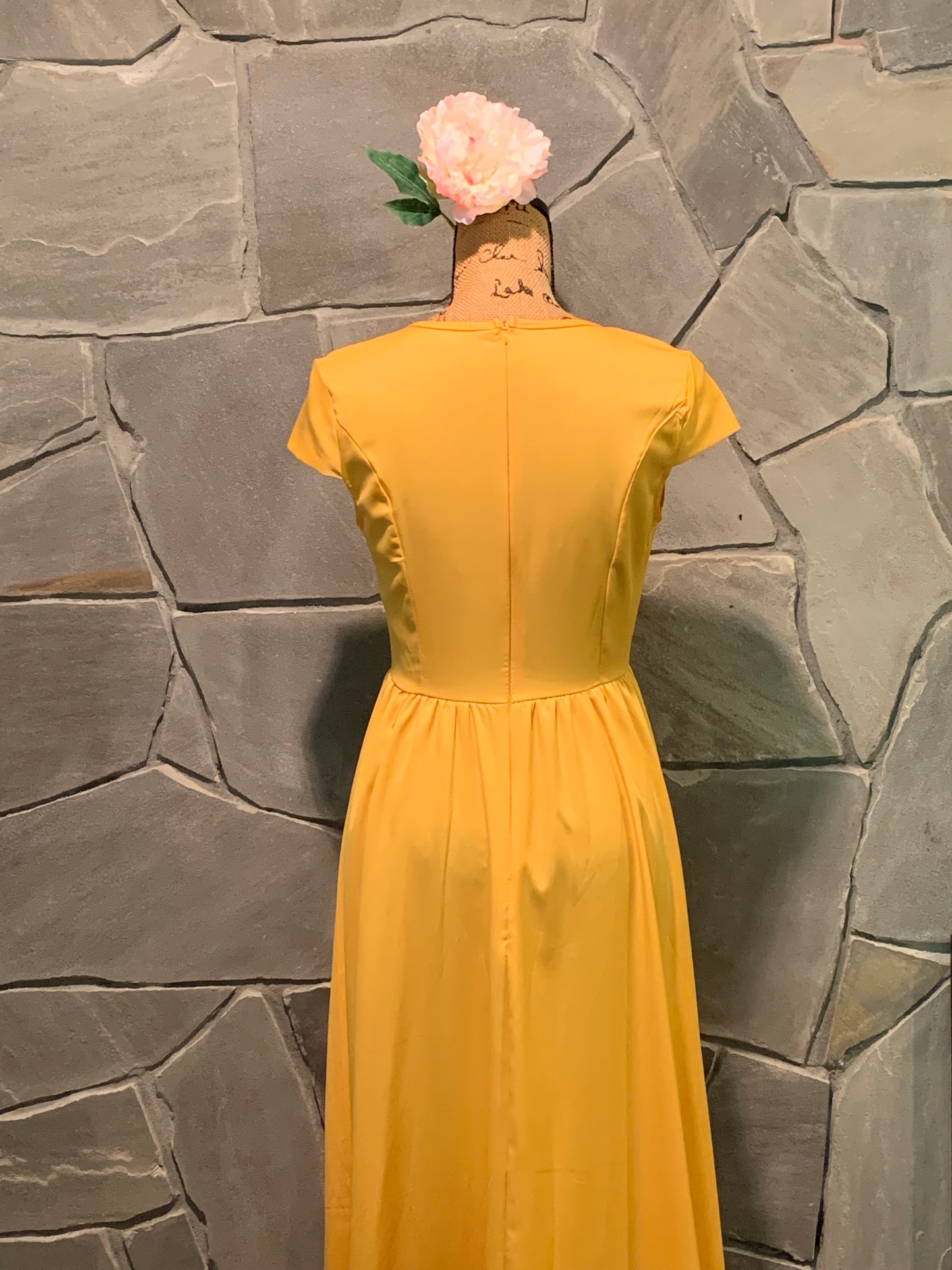 Gold High Low A-line Dress