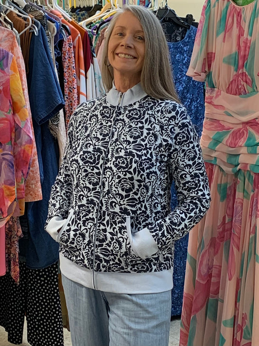 Liz Claiborne Nautical Twist Bomber Jacket NWT