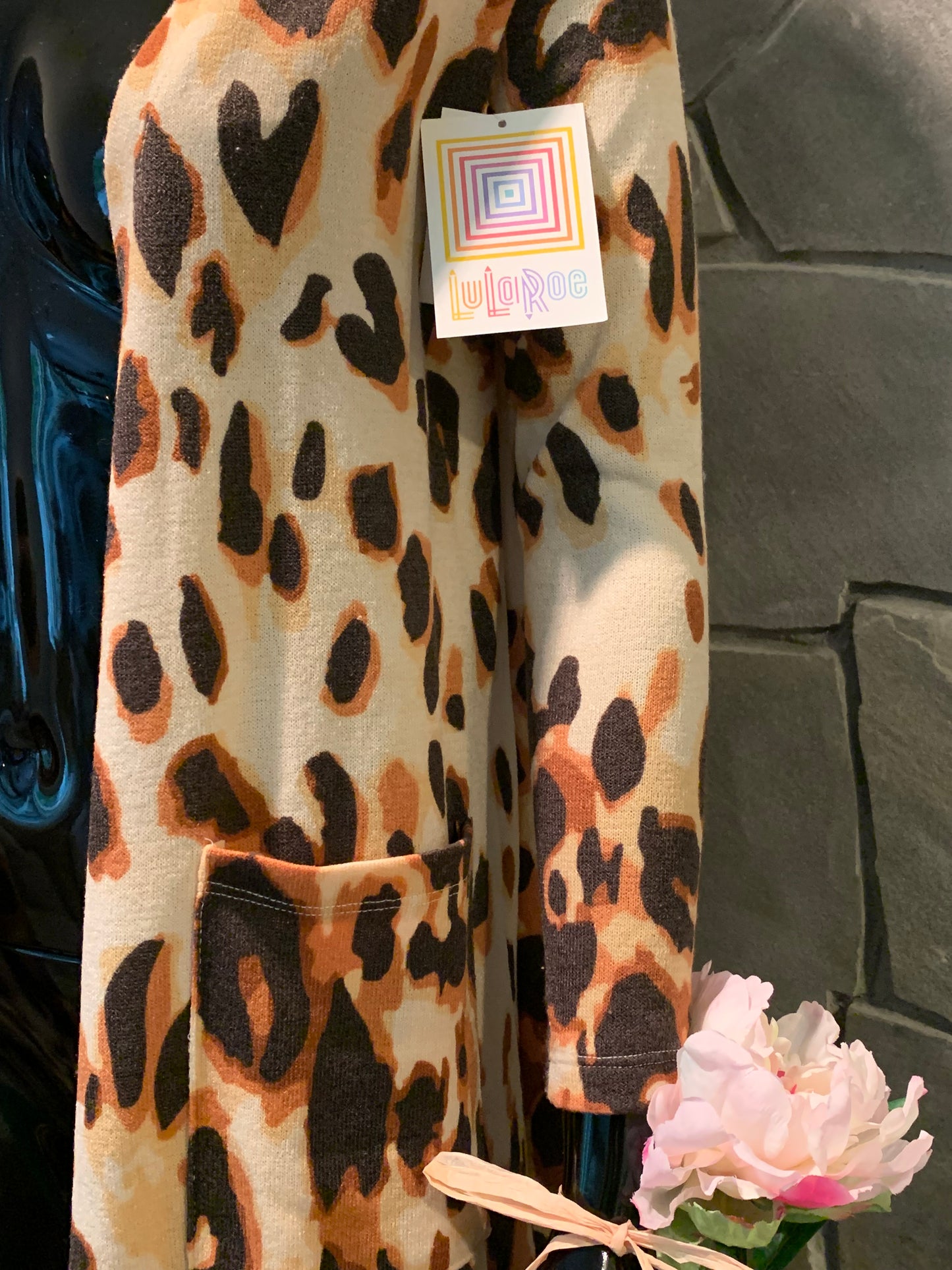 LuLaRoe Sarah Duster Leopard Print NWT