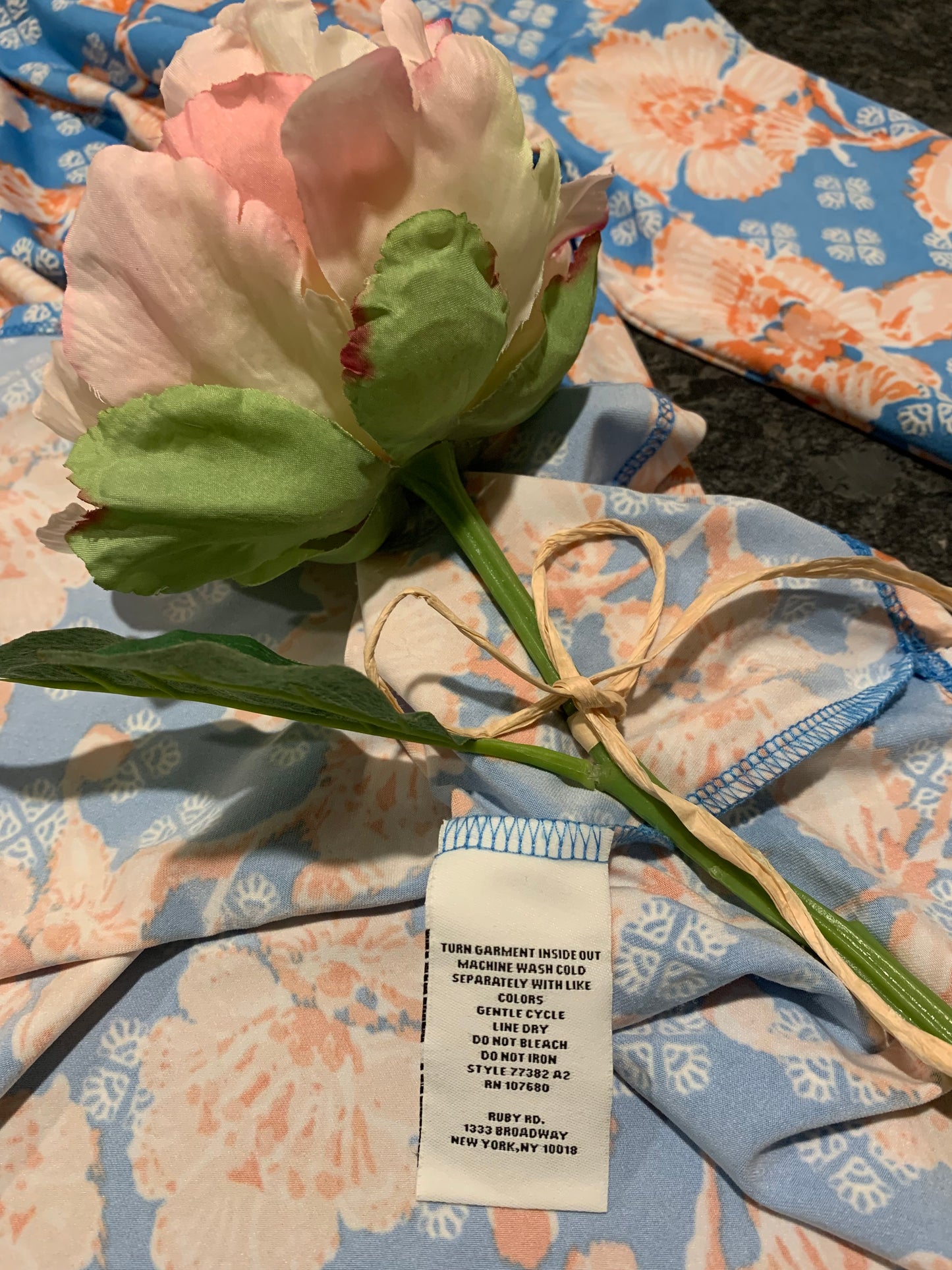 Ruby Rd. Blue Floral Shift Dress