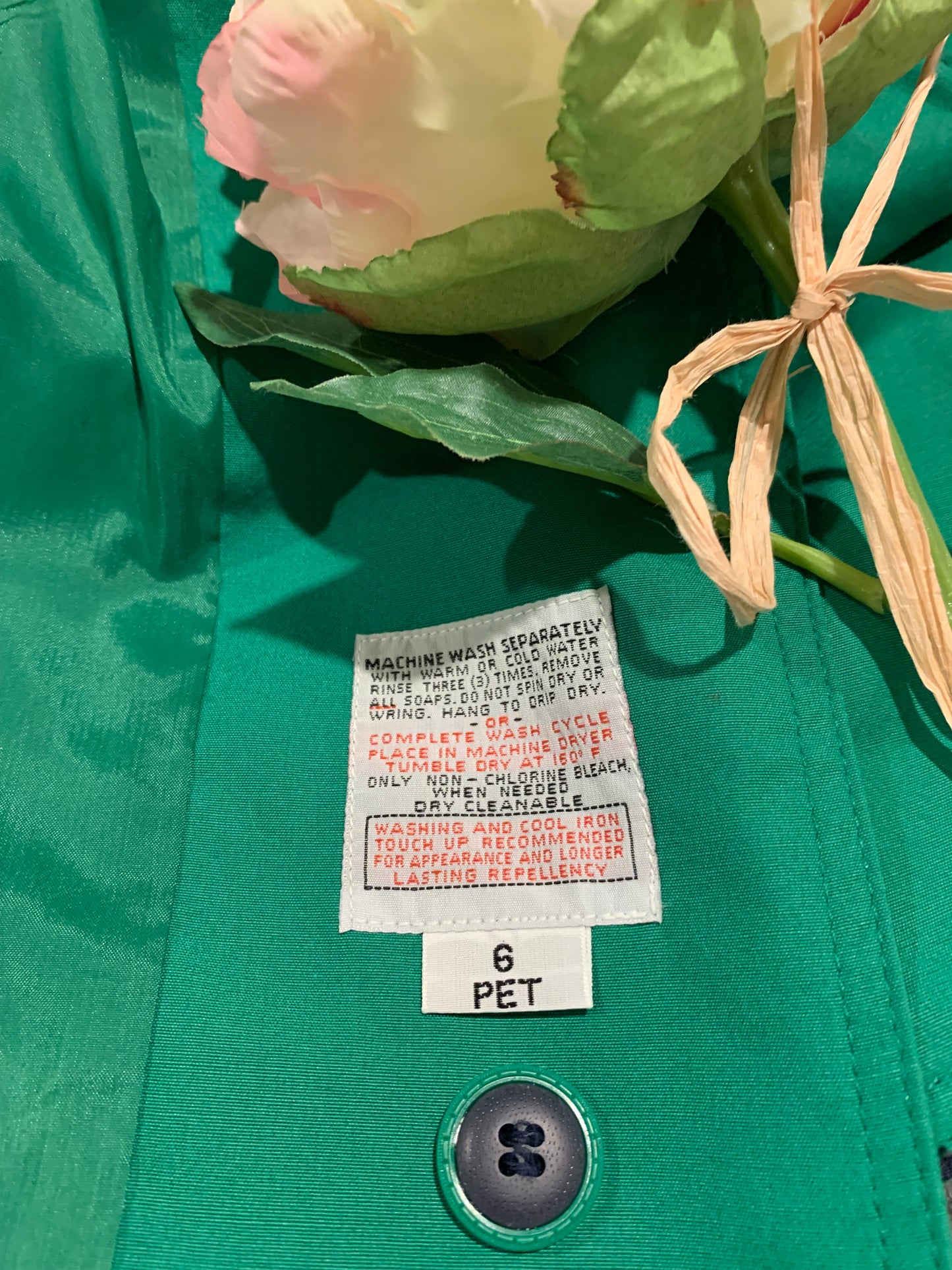 Towne By London Fog Green Trench Coat