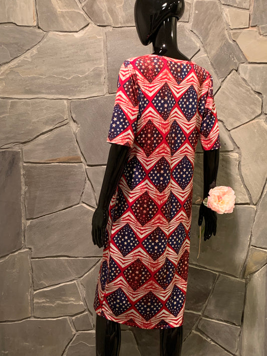 LuLaRoe Red, White, Blue Julia