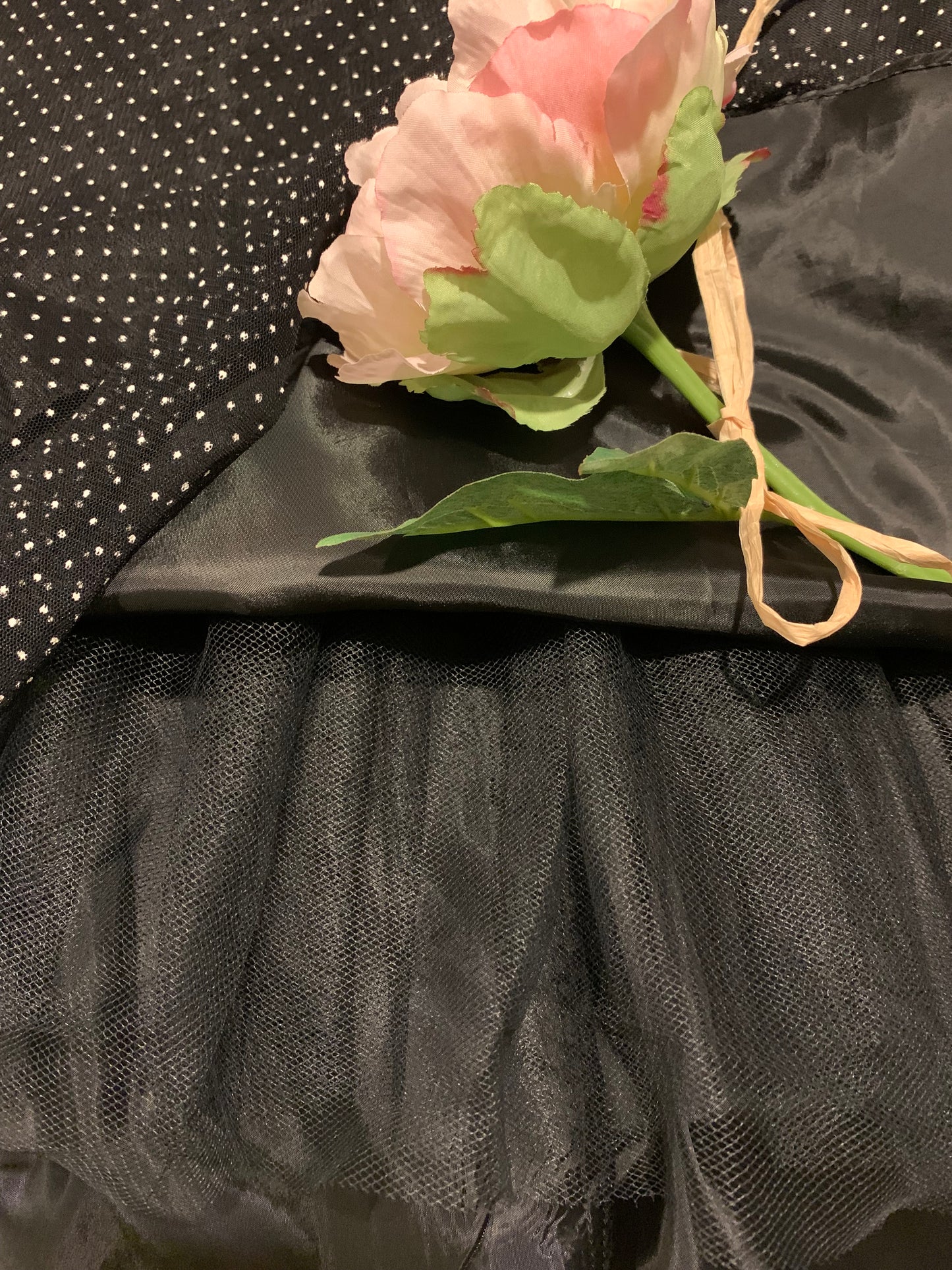 Onyx Nite Polka Dot Midi Dress