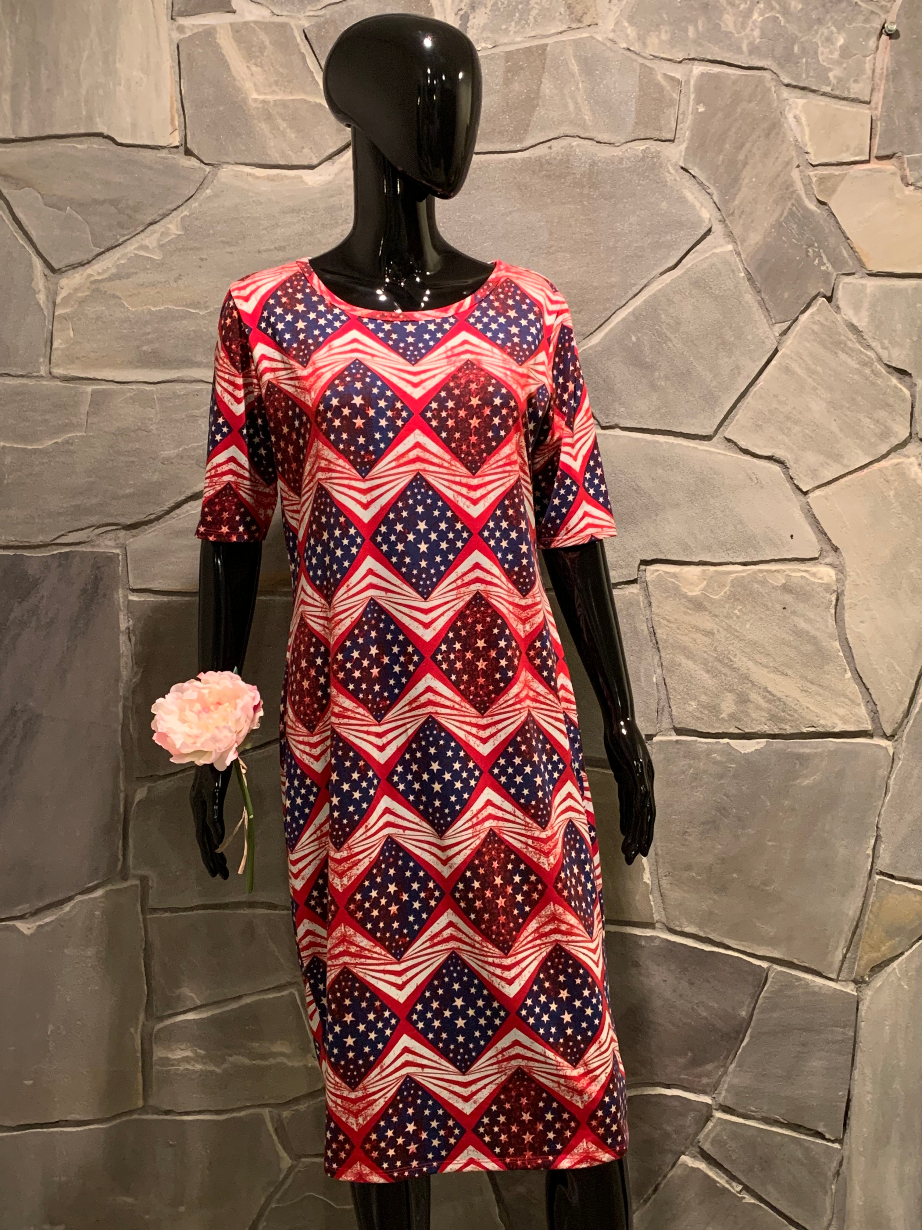 LuLaRoe Red Striped Amelia Dress – Parker & Peony Boutique