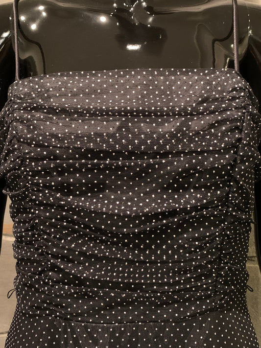 Onyx Nite Polka Dot Midi Dress