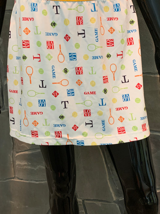 Tail Tennis White w/Graphics 14.5 Inch Skirt