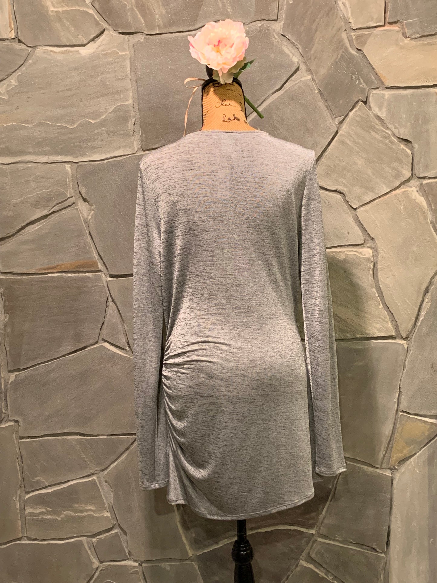 White House Black Market Heather Gray Tunic NWT