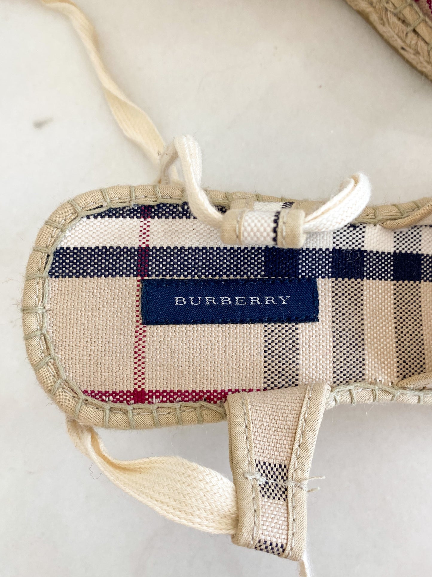 Burberry Check Wedge Espadrilles - NWOT