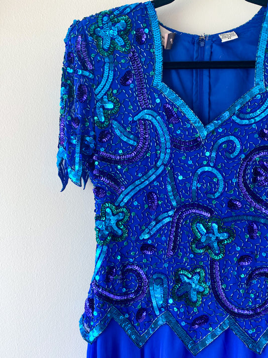 Vintage Laurence Kazar Sequin Dress