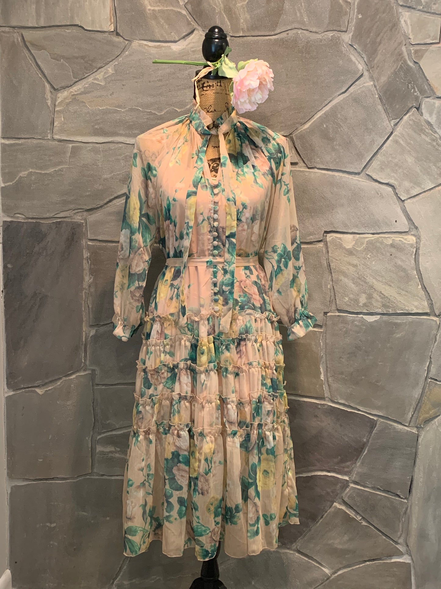 O.P.T. Floral Midi Dress
