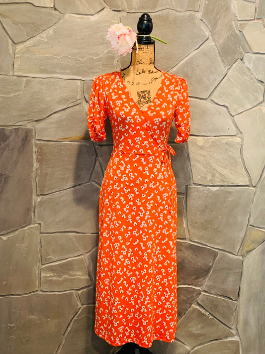 LUSH Floral Faux Wrap Dress