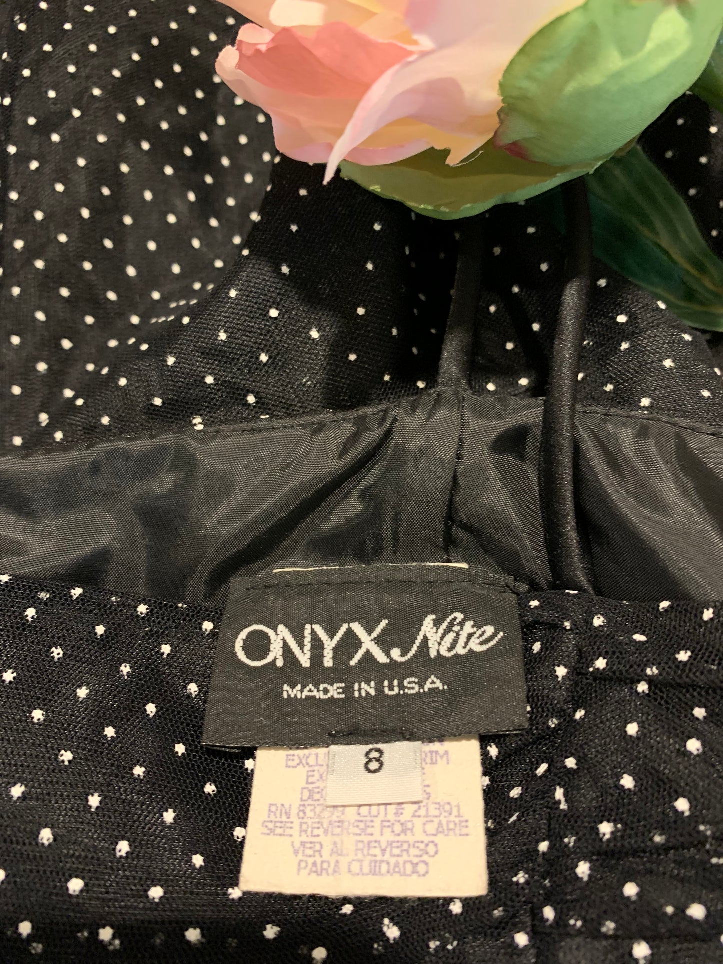 Onyx Nite Polka Dot Midi Dress