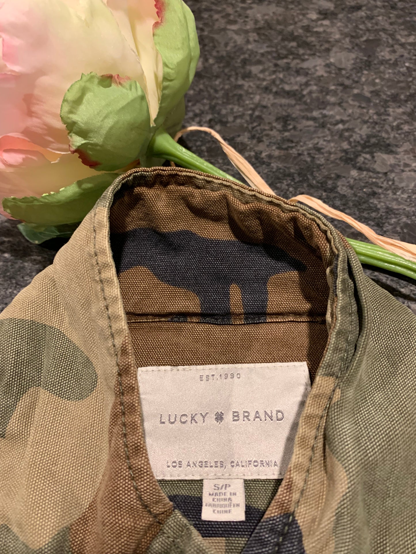 Lucky Brand Camouflage Olive Multi Utility Jacket