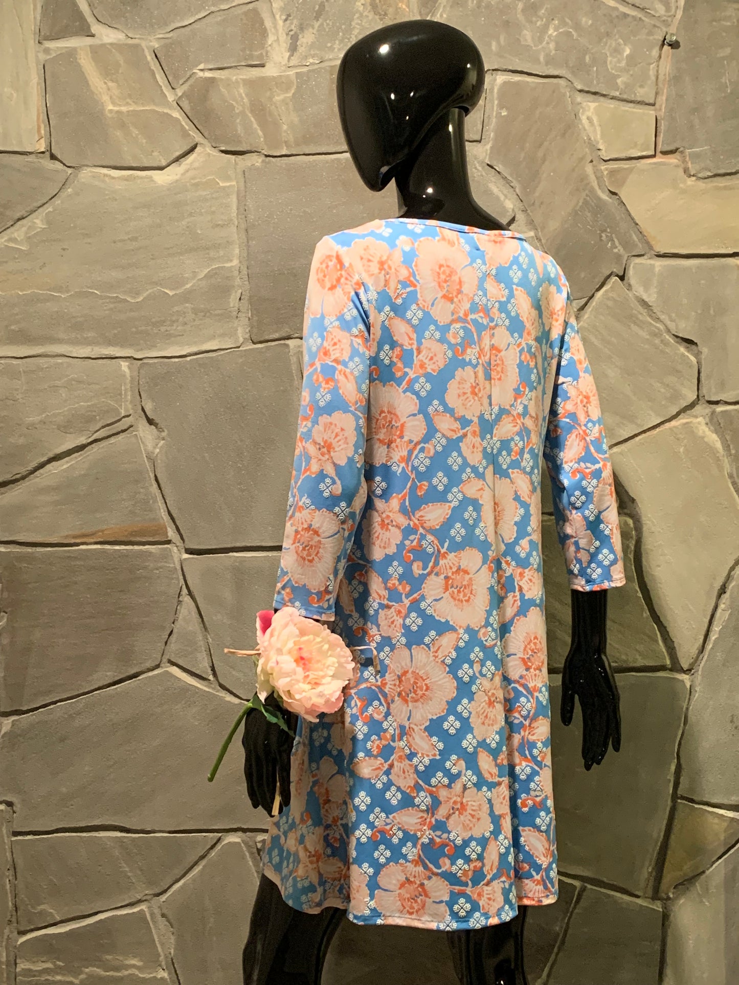 Ruby Rd. Blue Floral Shift Dress