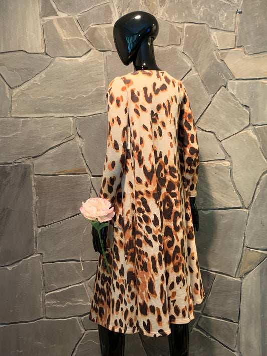 LuLaRoe Sarah Duster Leopard Print NWT