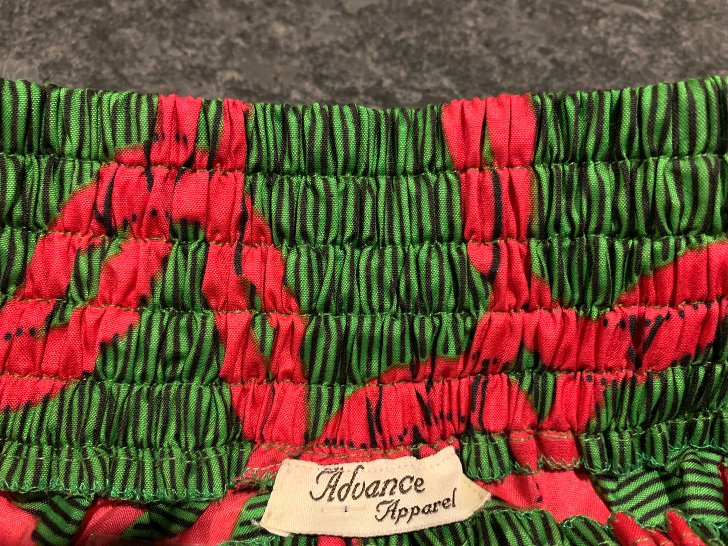 African Apparels Pink & Green Maxi Skirt with Head Wrap NWOT