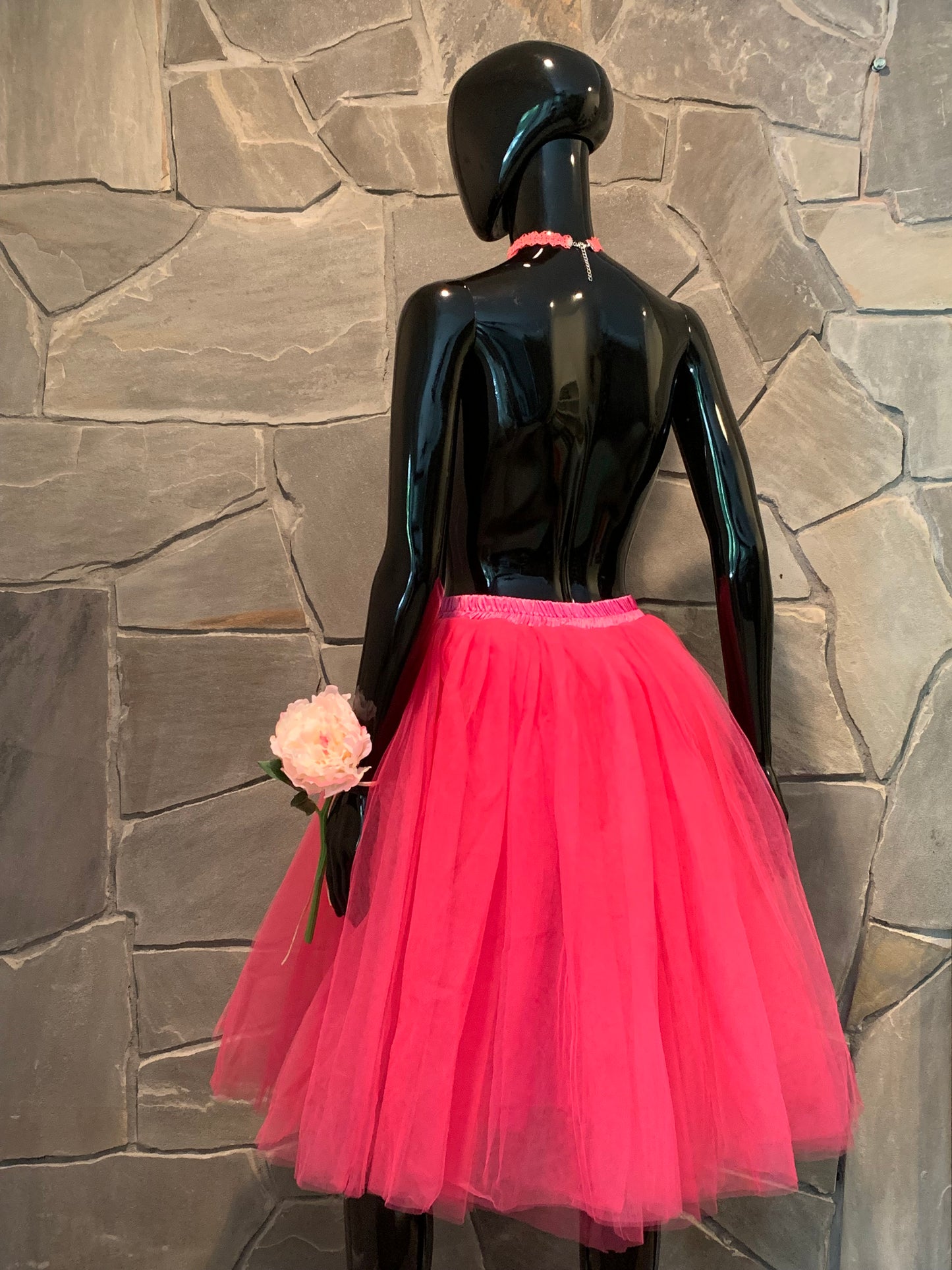 Tulle Hot Pink A-Line Skirt