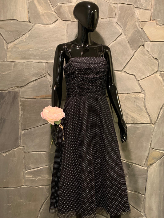 Onyx Nite Polka Dot Midi Dress