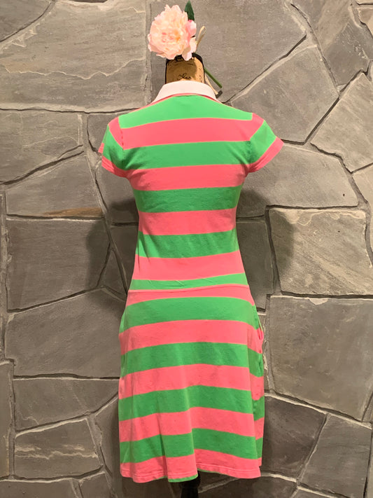 Lilly Pulitzer Striped Pink and Green Tennis Dress