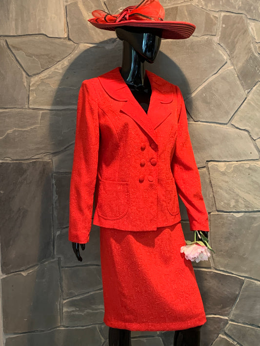 Giorgio Sant'Angelo Red Two-Piece Women's Suit