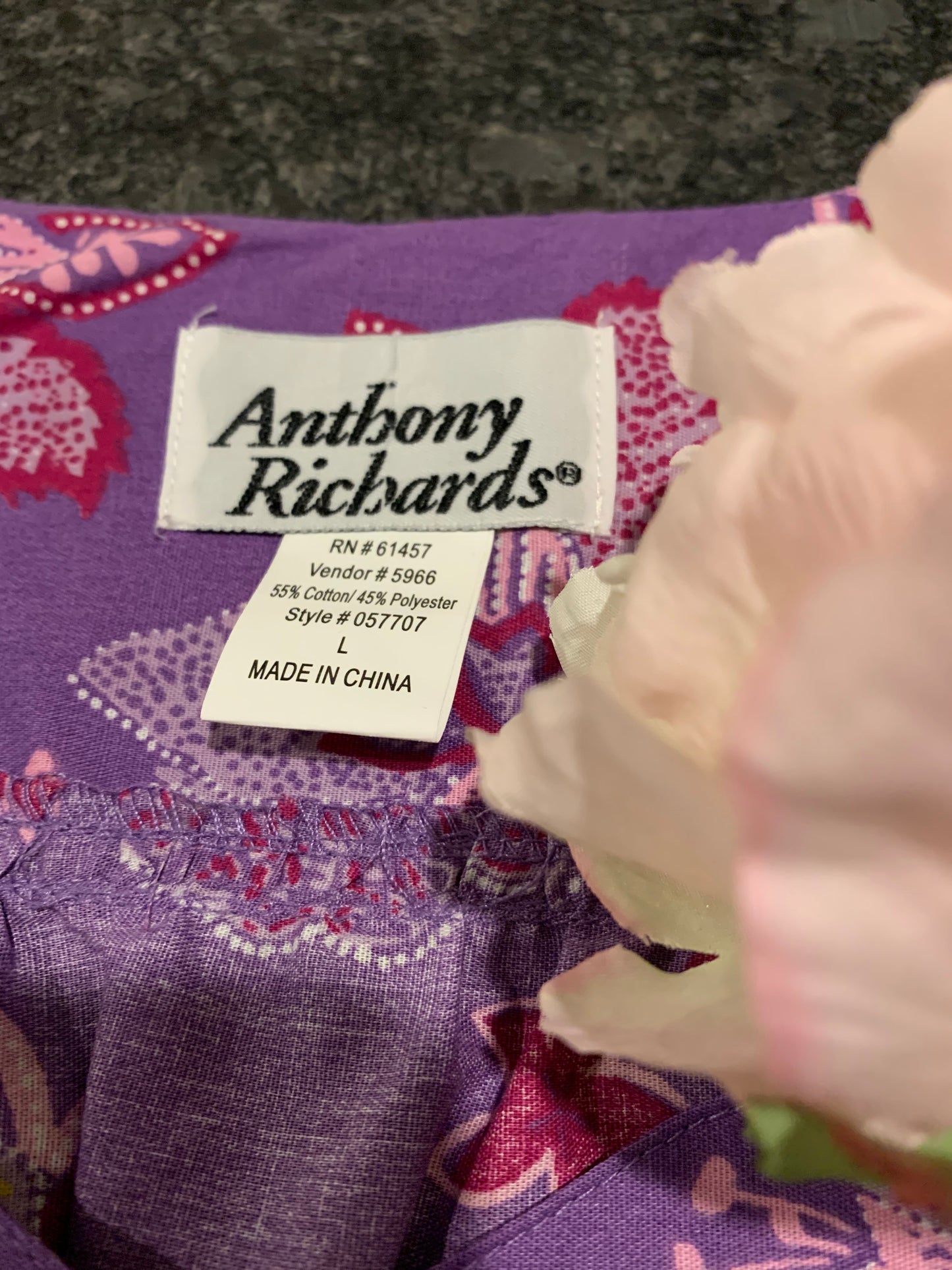 Anthony Richards Purple Floral Day Dress