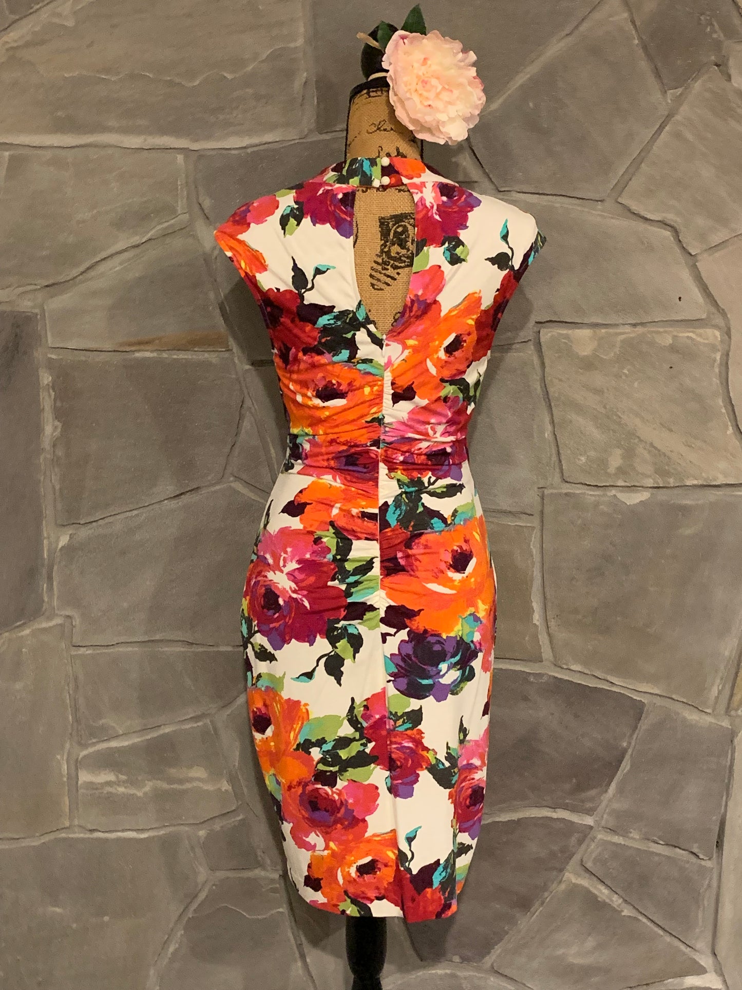Cache Floral Print Faux Wrap Dress (NWT)