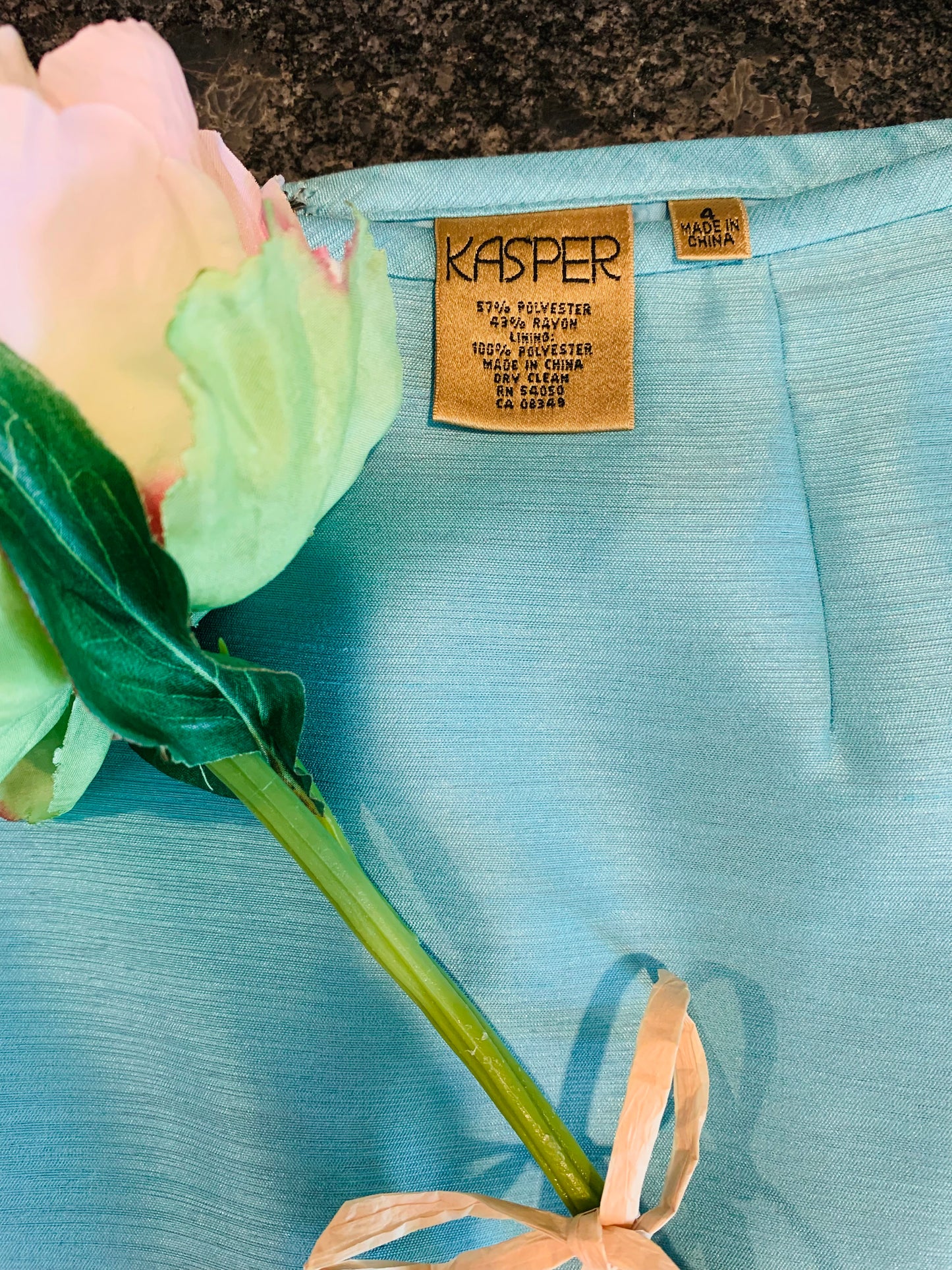 Kasper Sea Foam Blue Two-Piece Skirt Suit